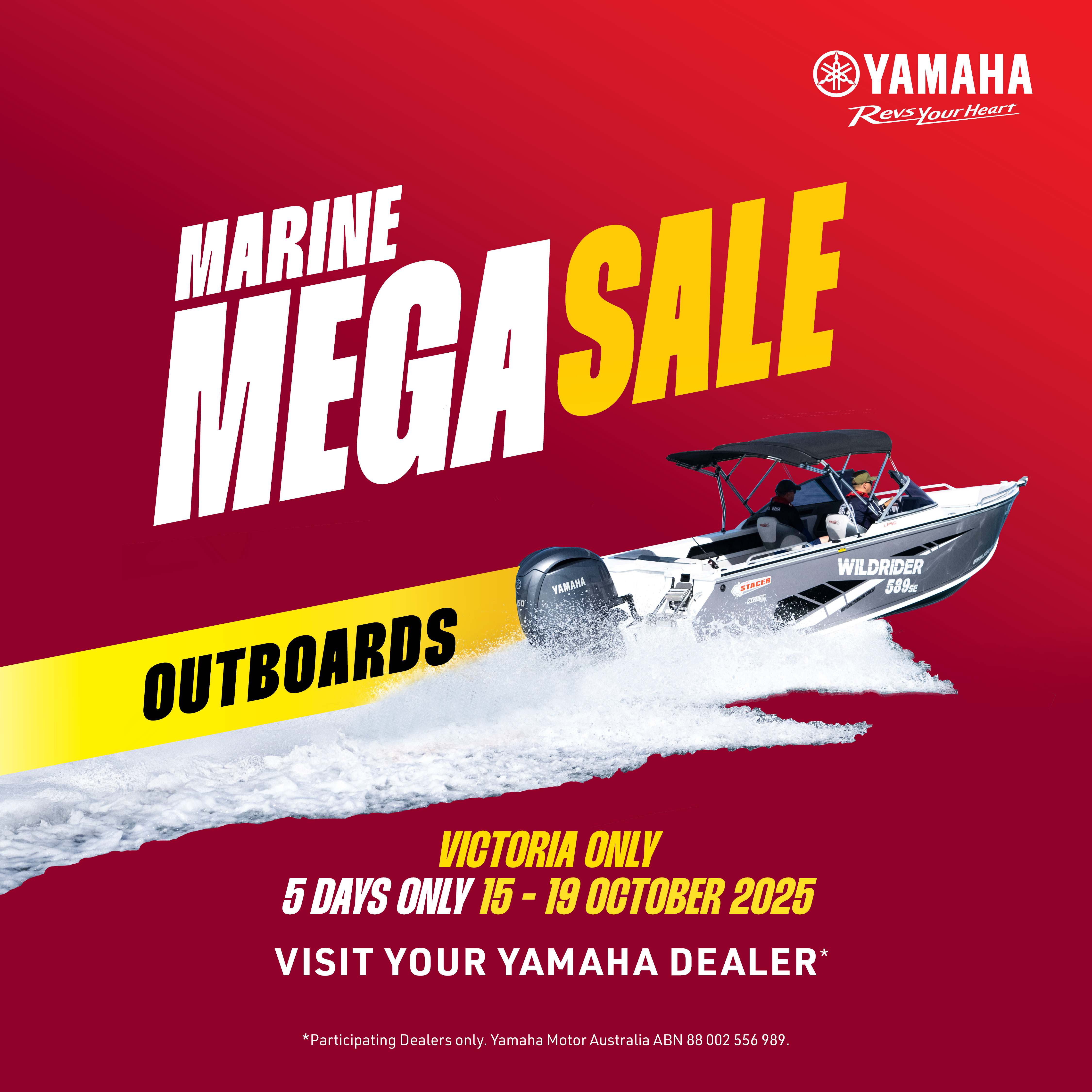 Join the Yamaha Mega Sale with Inverloch Marine at the 2025 Melbourne Boat Show